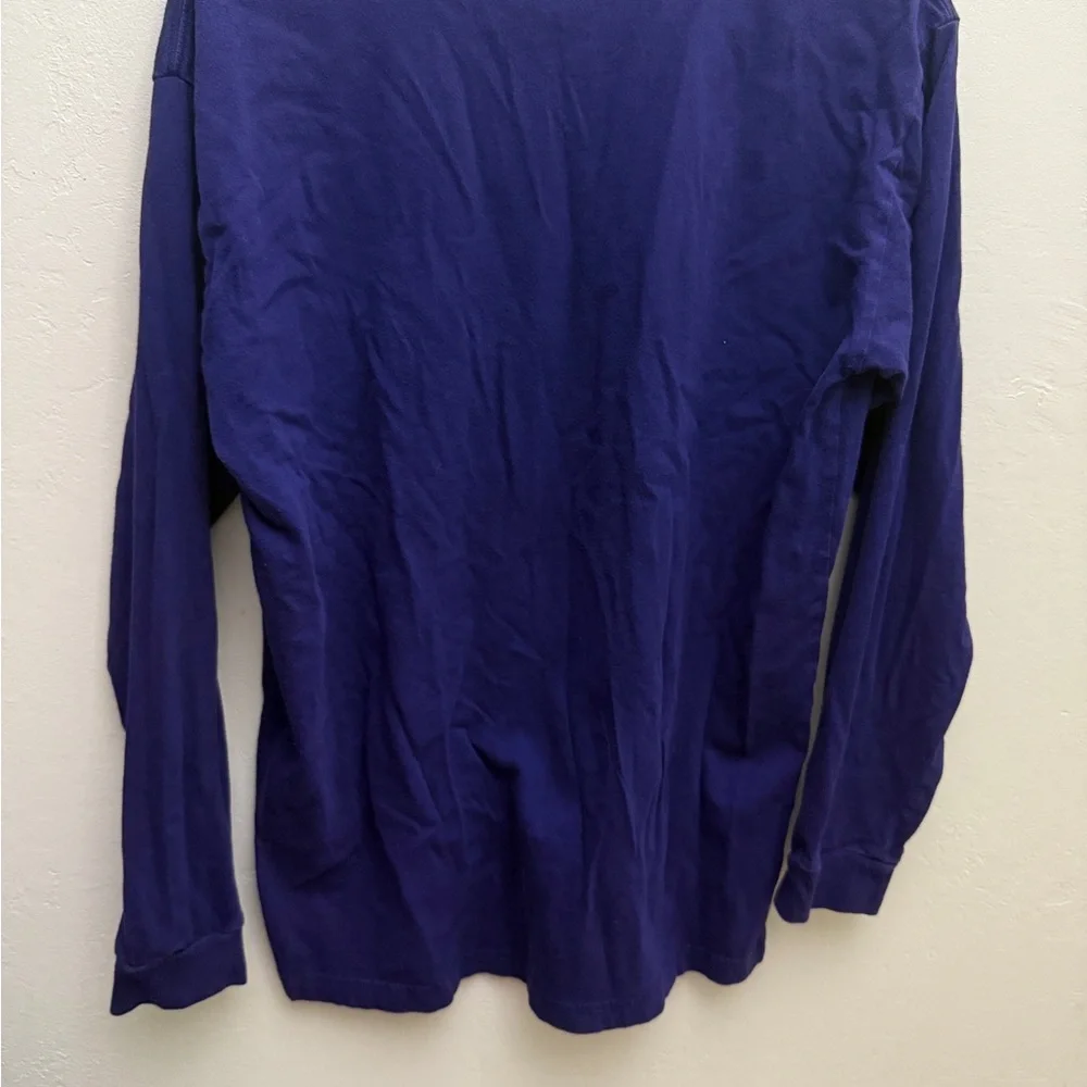 PINK Victorias Secret medium jersey shirt m Long Sleeve purple blue sequins - Picture 4 of 9